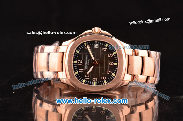 Patek Philippe Aquanaut 4813 Automatic Rose Gold Case/Strap with Chocolate Dial - Click Image to Close